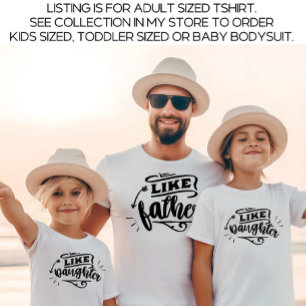 Weiße Daddy und ich passen Vater Tochter zusammen T-Shirt