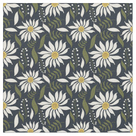Weiße Daisy Blumenmuster Stoff