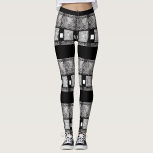 weiße Damen-Langleggings Leggings