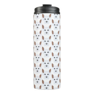 Weiße Deutsche Hirten auf Tumbler Thermosbecher