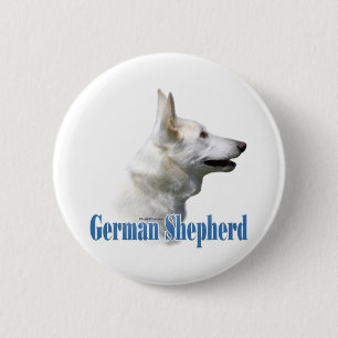 Weiße deutsche Hirtenbezeichnung - Schaltfläche Button