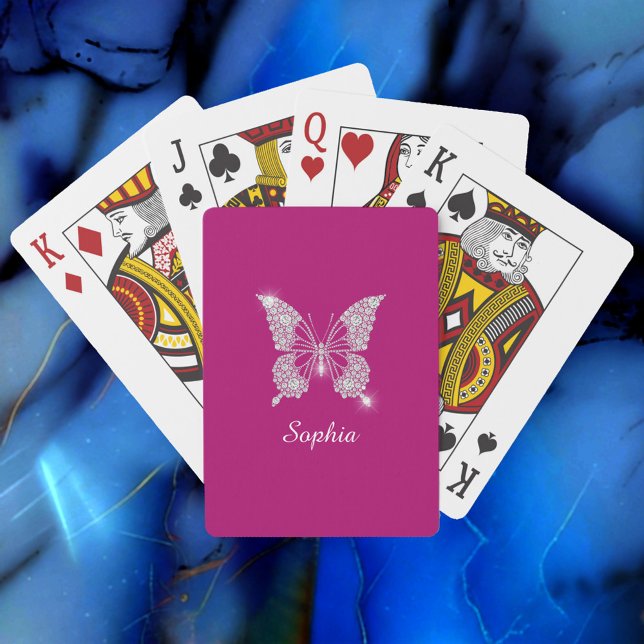 Weiße Diamant-Schmetterling, Skript-Name, Tief-Fuc Spielkarten (Von Creator hochgeladen)