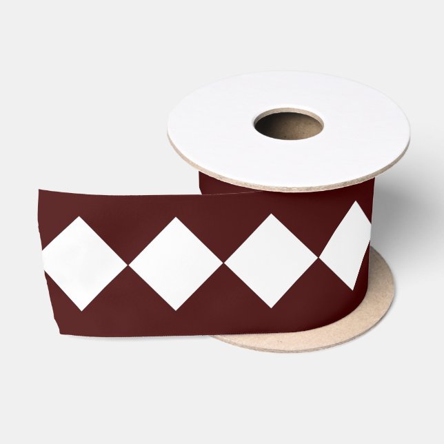 Weiße Diamanten auf dem farbigen Satin Ribbon Satinband (Spule)