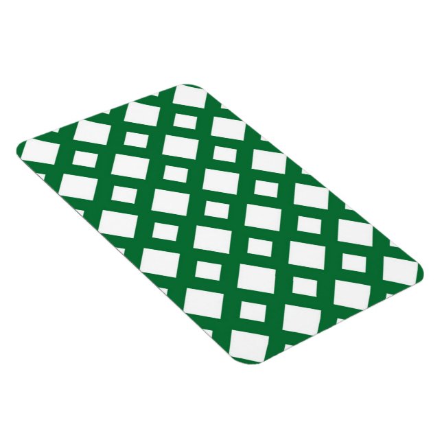 Weiße Diamanten auf Grün Magnet (Rechte Seite)