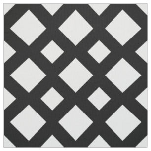 Weiße Diamanten auf schwarzem geometrischem Geweb Stoff
