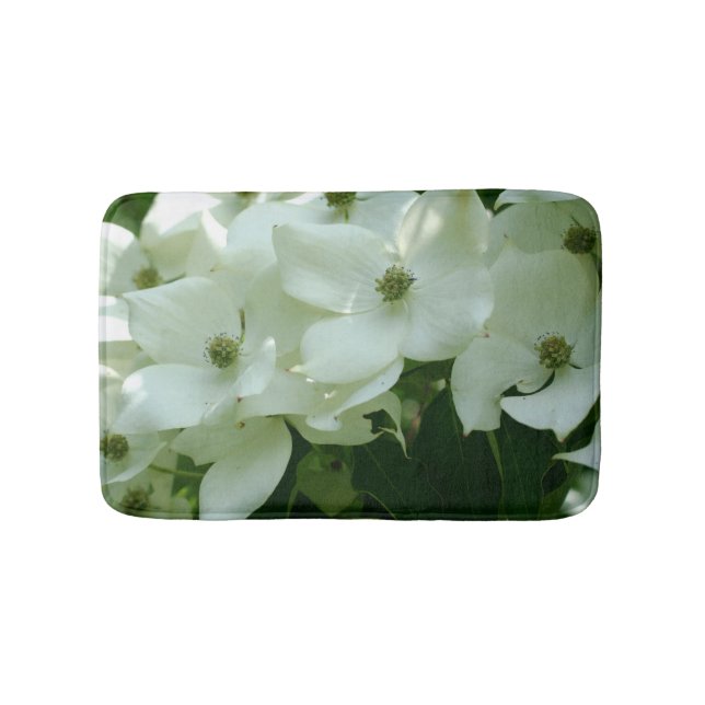 Weiße Dogwood-Blume blühen Badematte (Vorderseite)