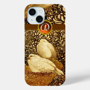 WEISSE DOVEN IN BROWN SEPIA, GEM STONE MONOGRAM TITLE_SEO2