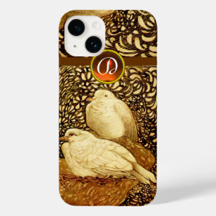 WEISSE DOVEN IN BROWN SEPIA, GEM STONE MONOGRAM TITLE_SEO2