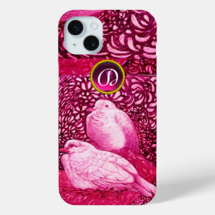 WEISSE DOVEN IN PINK FUCHSIA MONOGRAM Case-Mate iPhone HÜLLE