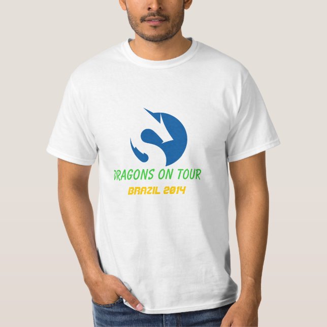 Weiße Drachen auf Ausflug-Shirt T-Shirt (Vorderseite)