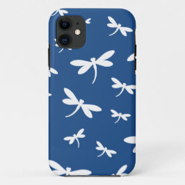 Weiße Drachenmuster - anpassbare BG-Farbe iPhone 11 Hülle