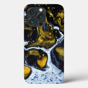 Weiße dunkle Gold Flüssigkeit Hintergrund iPhone H Case-Mate iPhone Hülle