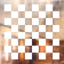 Weiße durchsichtige Schachbrett-Spiel-Tischfolie Fensteraufkleber