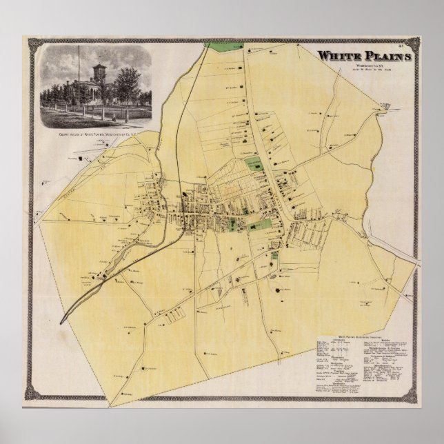 Weiße Ebenen, NY Poster (Vorne)