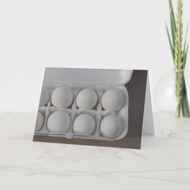 Weiße Eier Karte (Vorderseite)