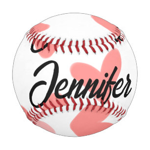 weiße einfache minimale Textstil-Hochzeit rotes He Baseball
