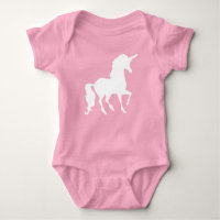 Weiße Einhorn-Silhouette Schönes Whimsical Baby