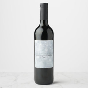 Weiße Eis-Schneeflocken Winter Wonderland Wein Eti Weinetikett