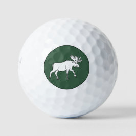 Weiße Elche Golfball