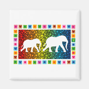 Weiße Elefanten Magnet