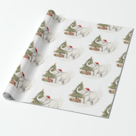 Weiße Elefanten-Party-Weihnachtspapier Geschenkpapier