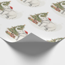 Weiße-Elefanten-Party-Weihnachtspapier