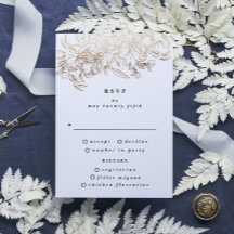 Weiße, elegante, handgezeichnete botanische Hochze