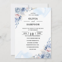 Weiße elegante Hochzeit in Blau