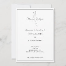Weiße elegante minimalistische botanische Hochzeit