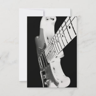 Weiße elektrische Gitarrenkarte Karte