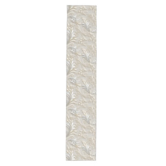 Weiße Elfenbein-Acanthus-Mittel-Tischläufer Mittelgroßer Tischläufer