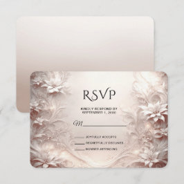 Weiße Elfenbeinblume RSVP Karte