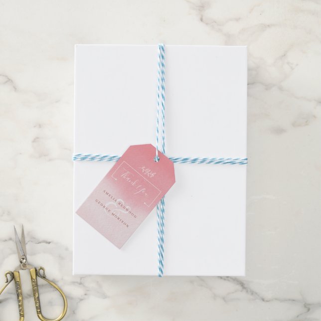 Weiße empfindliche Blume Geschenkanhänger (Mit Garn)