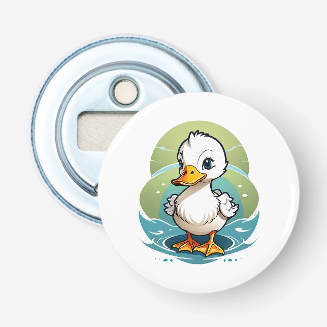 weiße Ente Flaschenöffner (Vorderseite)