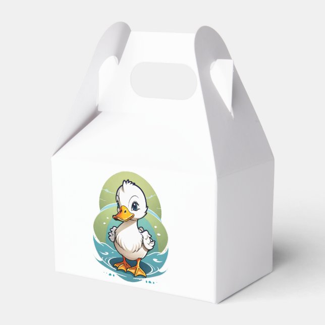 weiße Ente Geschenkschachtel (Vorderseite)