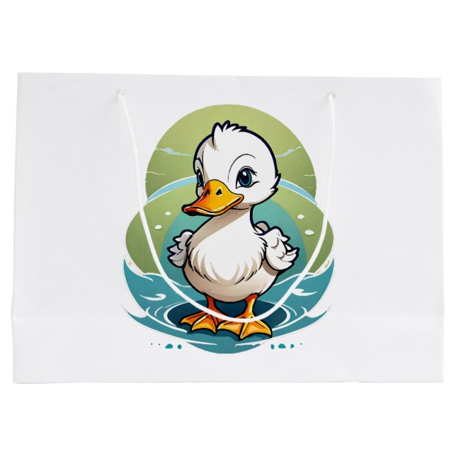 weiße Ente Große Geschenktüte (Rückseite)