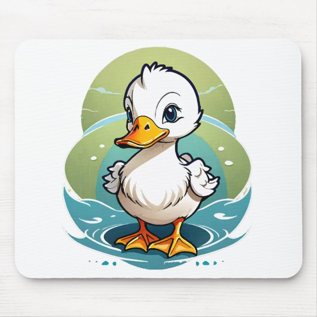 weiße Ente Mousepad (Vorne)