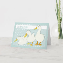 Weiße Enten Punkte Danke Karte