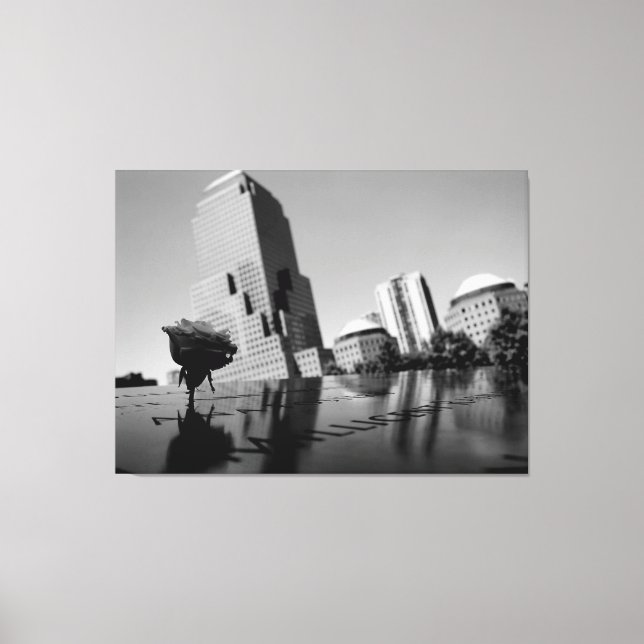 Weiße Erinnerungsrose Leinwanddruck (Vorderseite)