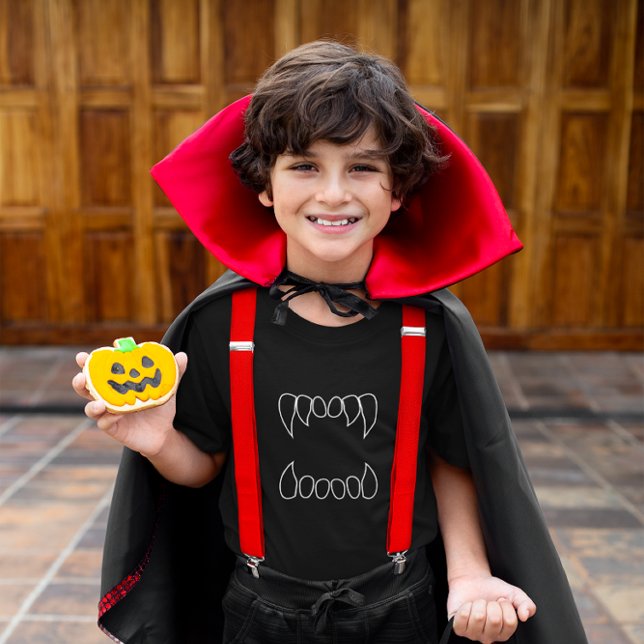 Weiße Fangs-Jungs Halloween-Shirt Tri-Blend Shirt (Von Creator hochgeladen)