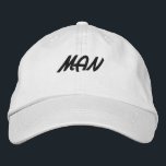 Weiße Farbe des MAN-Textes handliche Jungs Männer Bestickte Baseballkappe<br><div class="desc">MAN Text weiß Farbe Handsome Boys Männer's Stickbestickte Baseball Cap. Eine bestickte Baseballkappe ist eine Art von Kopfbekleidung mit besticktem Design oder Logo auf der Vorderseite der Kappe. Diese Kappen sind gewöhnlich aus Materialien wie Baumwolle, Polyester oder einer Mischung aus beidem hergestellt. Das bestickte Design kann ein Markenlogo, ein Teamlogo...</div>