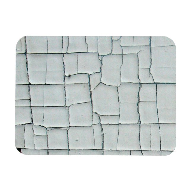 Weiße Farbe gerissen und gechippt Magnet (Horizontal)