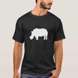 Weiße Farbe Rhino Schwarzer Zoologe Nashorn Welt T-Shirt