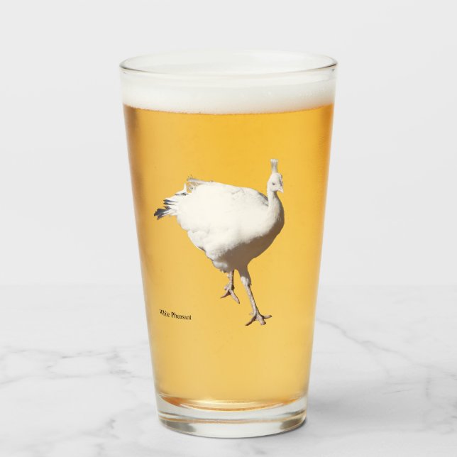Weiße Fasanenglas Glas (Vorne (Gefüllt))
