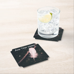 Weiße Feder im Wald Untersetzer