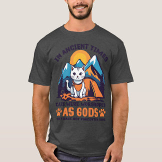 Weiße Fischerkatze Camping-Design-Geschenk T-Shirt