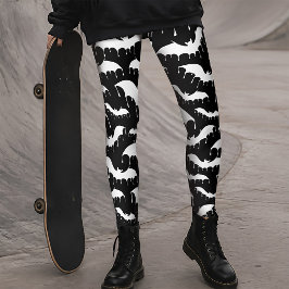 Weiße Fledermäuse Moth Nu Gothic Alternative Leggings