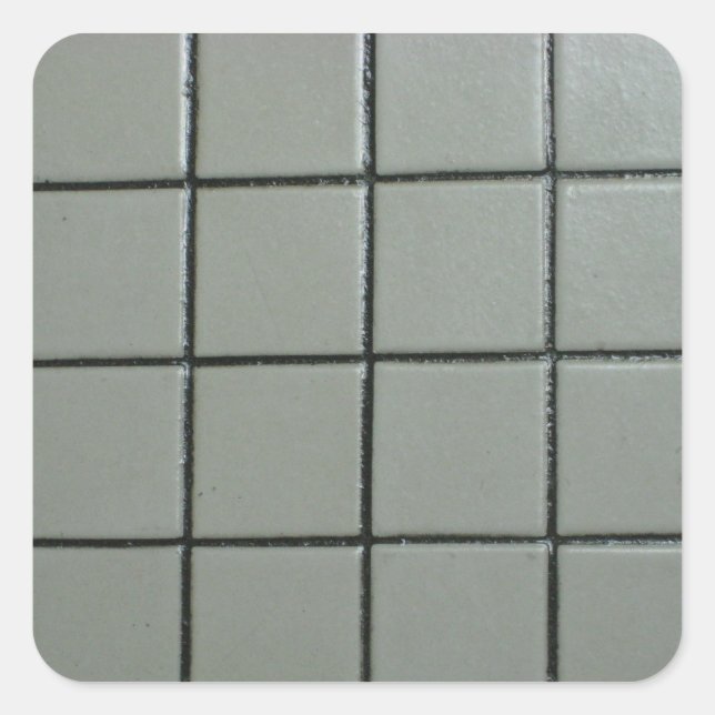 Weiße Fliesen Quadratischer Aufkleber (Vorderseite)
