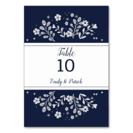 Weiße Flora Tischnummer