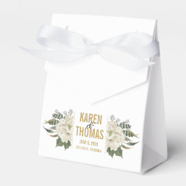 Weiße Floral Gefälligkeitsboxen Geschenkschachtel